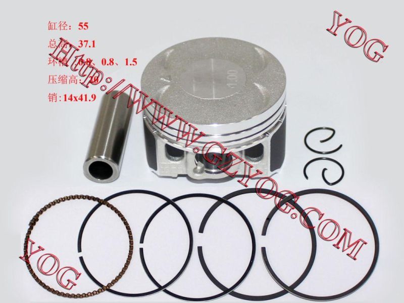 Yog Motorcycle Spare Parts Piston Kit for Akt-125TTR Bajaj Discover CB110