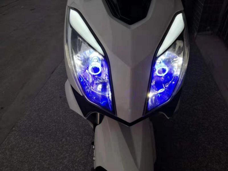 Original Motorcycle LED Headlights H4/HS1/Ba20d/S2 Devil Eye with Aperture Electric Car Bulb