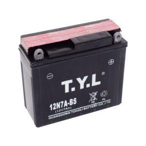 12V7ah/ 12n7a-BS Dry-Charged Maintenance Free Lead Acid Motorcycle Battery for Wy