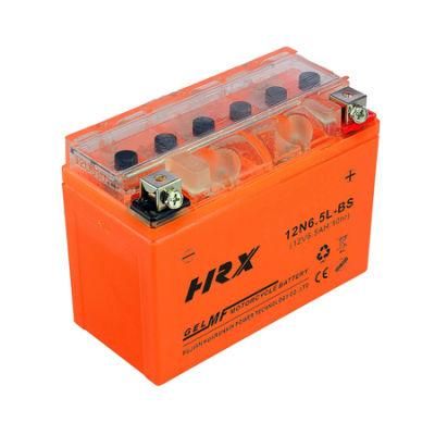 12V6.5ah Dry Chargeable Motorcycle Battery