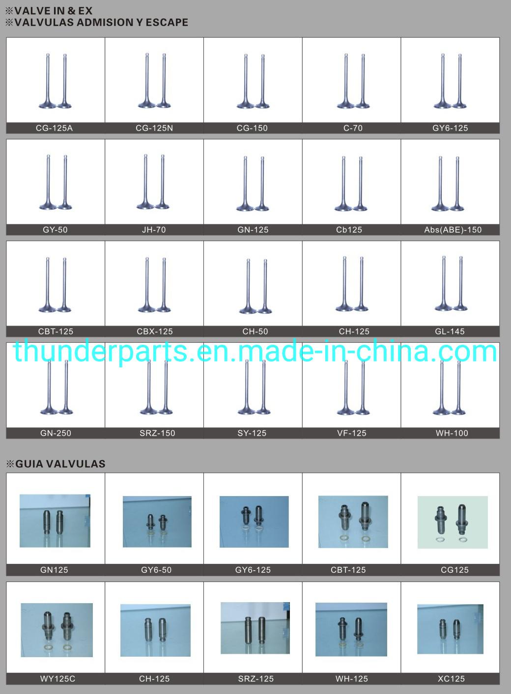 Motorcycle Accessories Motorcycle Valves in & Ex for Zongshen, Loncin, Jialing, Dayun, Sanya, Zontes