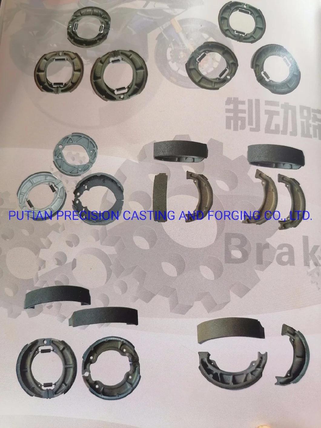 Motorcycle Brake Shoes Parts Pad for Jetta King 100, Fusdi 125, Jinan Qm125-7A, Available for Asbestos or Imitation Wuyang, Imported Dt125, Rx125, Xt200