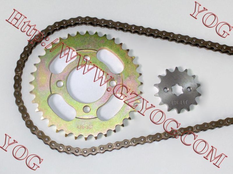 Yog Motorcycle Chain System Chain Sprocket Kit Tvs Victor Glx125 Tvs125