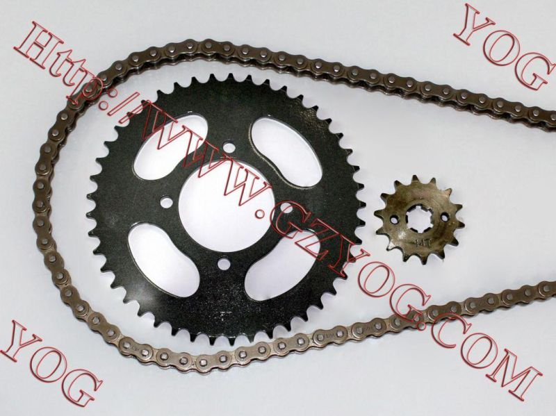 Motorcycle Chain Sprocket Set, Repuestos PARA Motocicletas, Kit De Transmision for Honda C100 Biz100