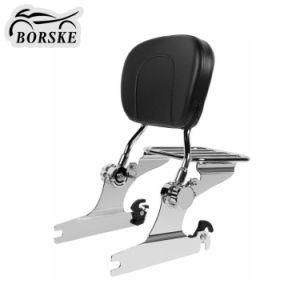 Adjustable Passenger Backrest Sissy Bar Luggage Rack for 05-up Harley Softail