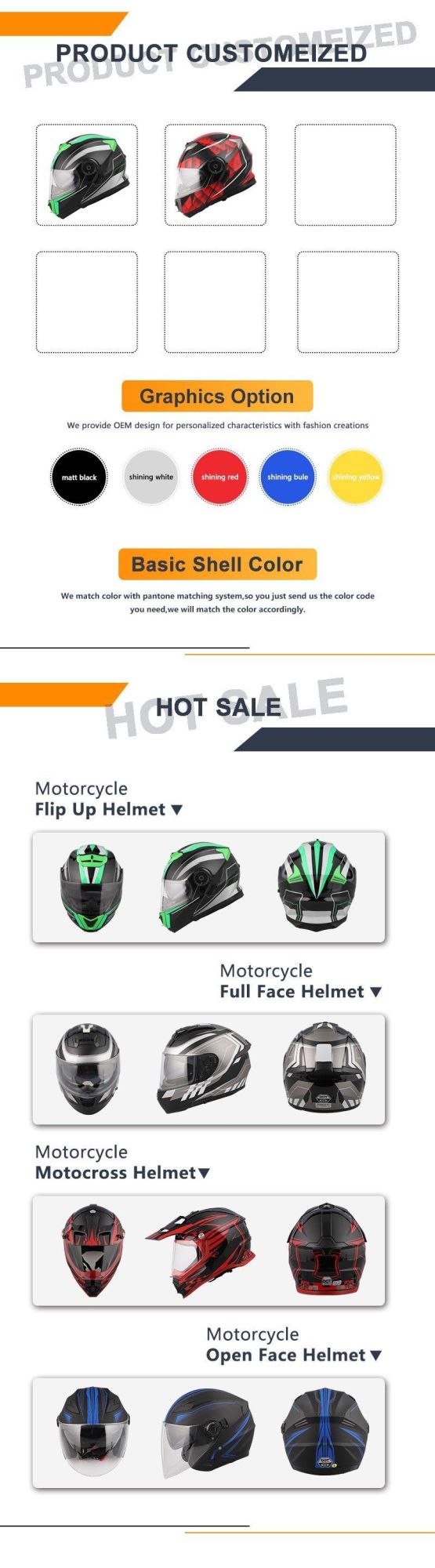 Motorcycle Helmets High Quality Full Face Helmets with DOT and ECE