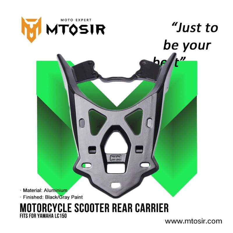 Mtosir Motorcycle Scooter Rear Carrier YAMAHA LC150 Black/Gray Paint High Quality Professional Rear Carrier