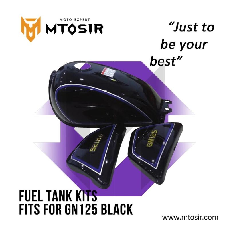 Mtosir Motorcycle Fuel Tank Kits Gn125 Black Side Cover Motorcycle Spare Parts Motorcycle Plastic Body Parts Fuel Tank