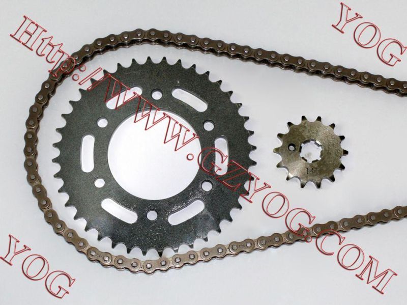 Motorcycle Chain Sprocket Set, Repuestos PARA Motocicletas, Kit De Transmision for Honda C100 Biz100