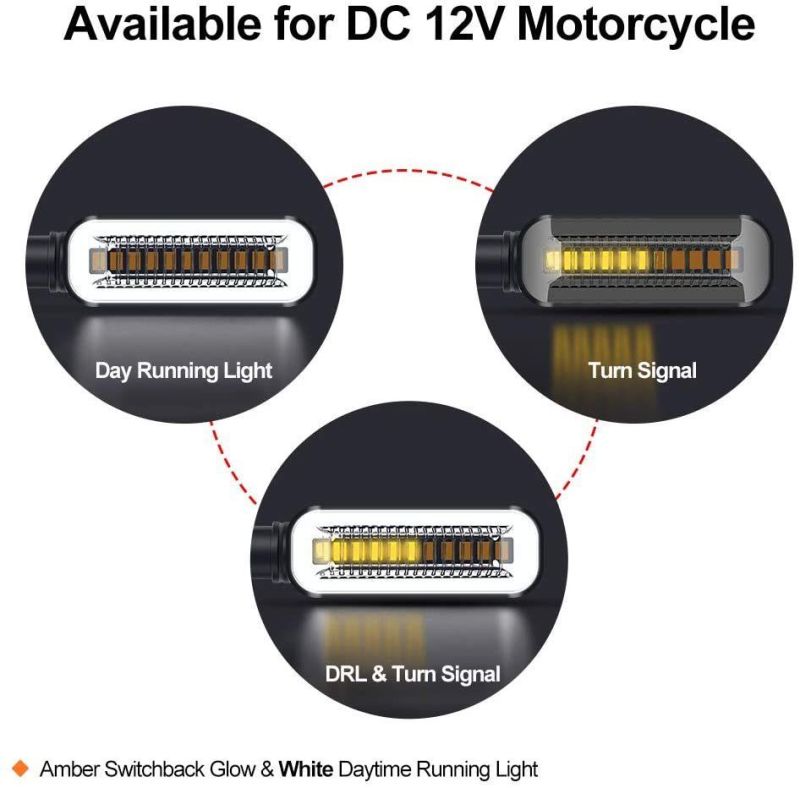 Motorcycle Light System Universal Flowing Flicker Moto LED Light Driving Side Indicator Bulbs Motorcycle LED Turn Signal Lights