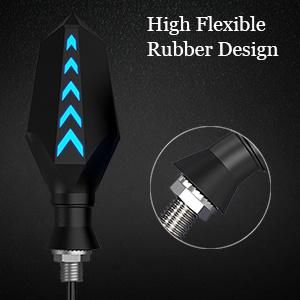 12 LED Chips 12V Motorcycle Daytime Dual Light Warning Signal Turn Lights with Universal 10mm Screws
