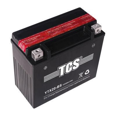 12 V 20 ah YTX20-BS High Capacity Battery Batteria Moto Lead Acid Plate Motorcycle Battery