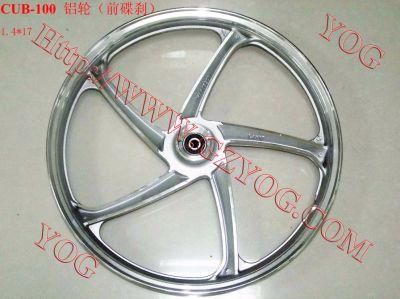 Yog Spare Parts Motorcycle Aluminum Rim Complete Alloy Wheel for Cub 100 Q-Wy125dds Q-Tvsstarhlx125GS
