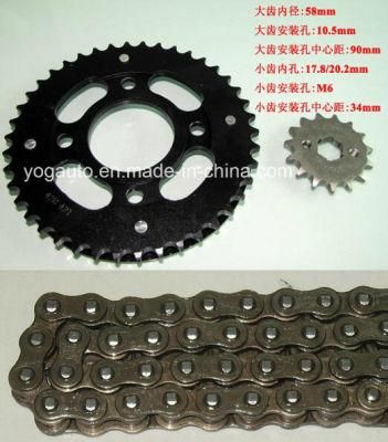 Motorcycle Parts Motorcycle Chain Sprocket Set for Honda Cg125 Cg150