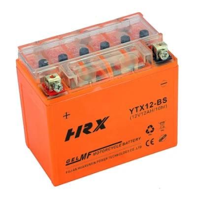 12V12ah Sealed Rechargeable Maintenance Free Gel Lead-Acid Battery for Motorcycle Scooter Ytx12-BS