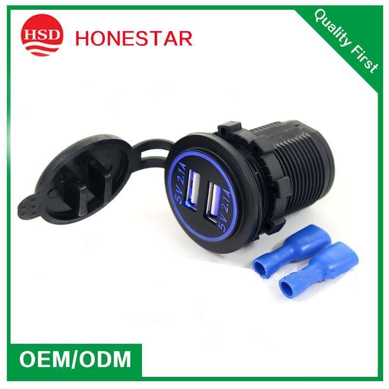 12V 24V 4.2A Bus Dual USB Charging Socket Power Adapter Car USB Charger