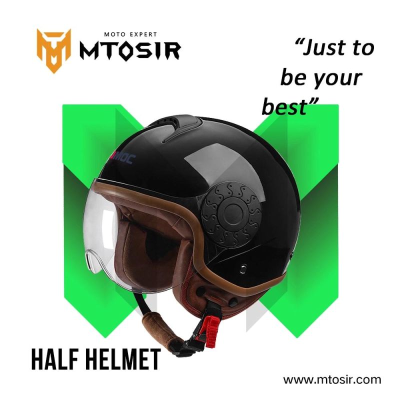 Mtosir Motorcycle Half Face Helmet Universal Four Seasons Multi-Colors Black Leather Motorcycle Accessories Adult Full Face Flip Helmet Motorcycle Helmet