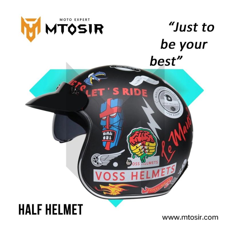 Mtosir Half Face Helmet High Quality Universal Motorcycle Scooter Dirt Bike Bicycle Safety Sunshade Half Helmet