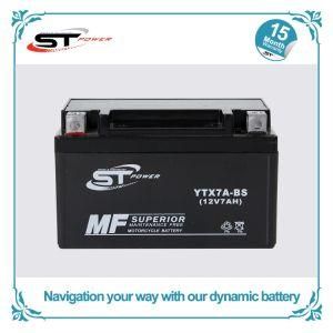 Easy Starting High CCA VRLA Ytx7a-BS 12V 7ah Motorcycle Battery