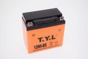 Gn125 12V9ah High-Performance Lead-Acid Motorcycle Orange and Black Color Battery