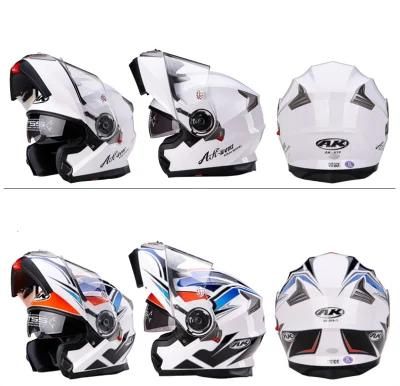 Double Visor ABS DOT Full Face Motorcycle Flip up Helmet