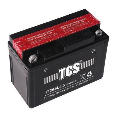 12 Volt 6.5amp YTX6.5L-BS Maintenance Free With Acid 12V Motorcycle Battery