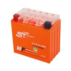 Top Manufacturers Motorcycle Battery Huge Range Super Gel Ytx14-BS 12V 14ah