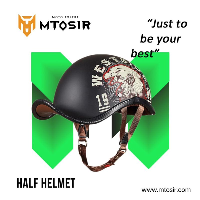 Mtosir Motorcycle Helmet All Seasons Universal Fashion Decal Half Face Electric Bicycle Motorcycle Helmet