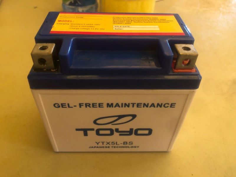 Ytx5l-BS 12V5ah Gel Motorcycle Battery