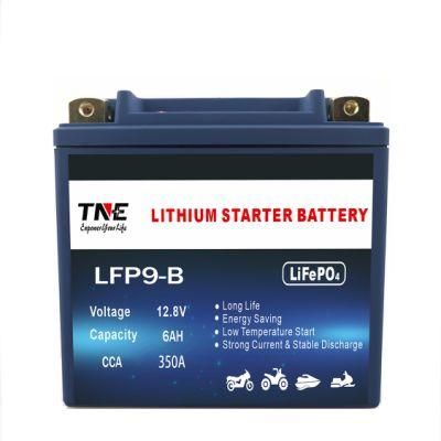 12V 6ah 350A CCA Lithium Ion LiFePO4 Motorcycle/Scooter Battery Pack with BMS