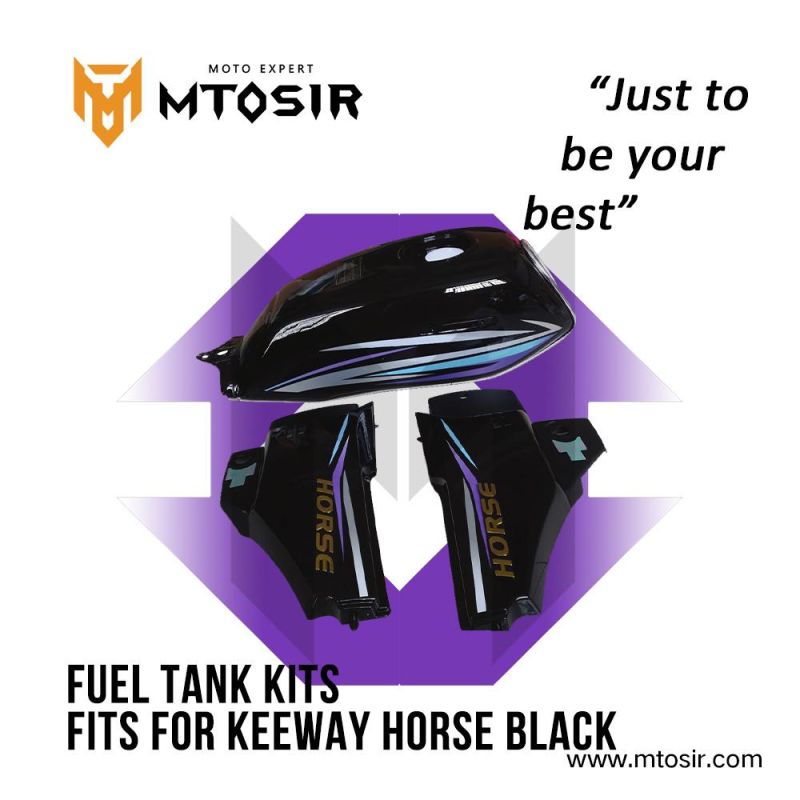 Mtosir Motorcycle Fuel Tank Kits Keeway Hourse Black Side Cover Motorcycle Spare Parts Motorcycle Plastic Body Parts Fuel Tank