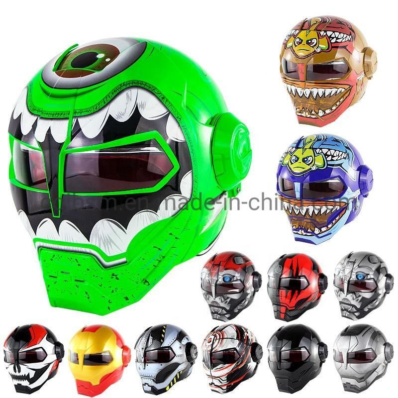 Cqjb High Quality ABS Unveiled Multi-Color Motorcycle Full Face Helmet