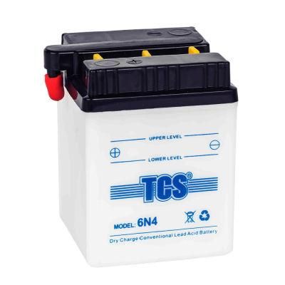 TCS Motorcycle Battery Dry Charge Ordinary Water Battery 6N4