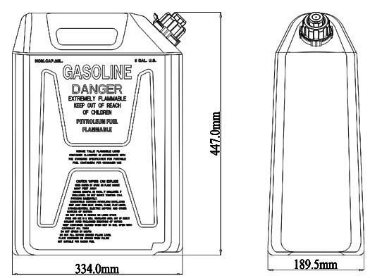 Seaflo 10L 21L High Grade Plastic Portable Fuel Tank