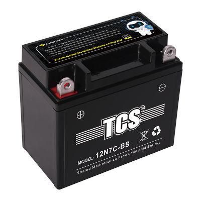 TCS Sealed Maintenance Free Motorcycle Battery 12N7C-BS