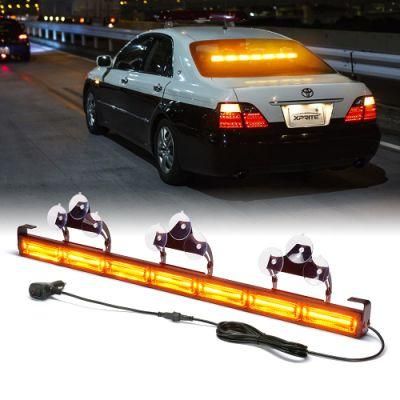 31 Inch Amber COB Traffic Advisor Strobe Light Bar, Hazard Warning Safety Flashing Light Bar