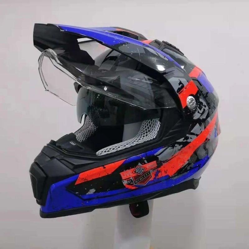 Motorcycle Accessory Safety Protector ABS Full Face Helmet Half Open Jet Modular Cross Customized for Axxis Draken with DOT & ECE Certificates Pinlock Available