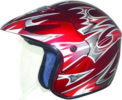 Motorcycle Helmet 3/4 Open Face Half Helmet with Full Face Shield Visor