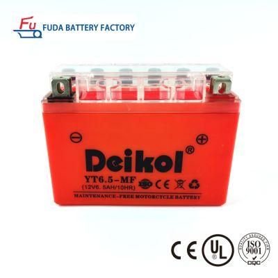 Deikol 12n6.5-Mf/BS Orange Shell Maintenance Free Motorcycle Battery
