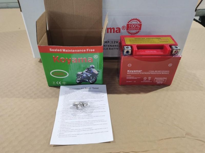 VRLA Maintenance Free Ytz5SMF/Ytx4l-BS AGM Motorcycle Battery