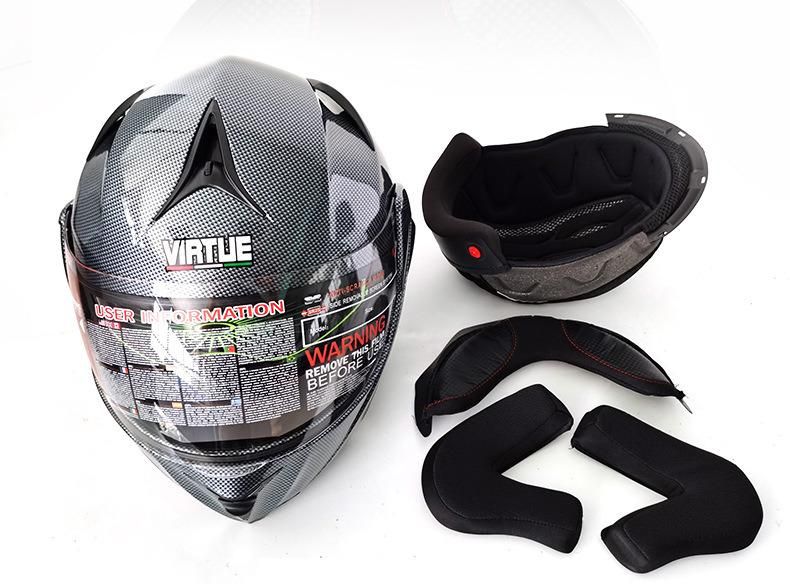 Factory Hot Selling Bluetooth Imitation Carbon Fiber Transparent Mirror Helmet Motorcycle Motorcyclebike Helmet Motorcycle Helmet Motorcycle High Quality