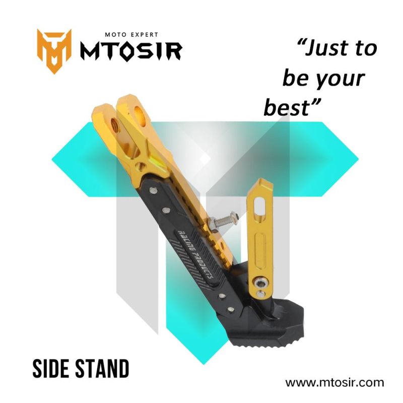 Mtosir Motorcycle Aluminium Side Stand Different Colors Available High Quality Professional Main Stand Spare Parts Chassis Frame Side Stand