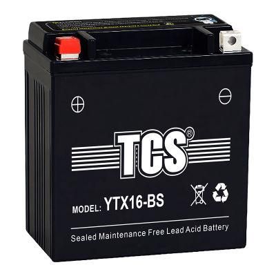 TCS Motorcycle Battery Sealed Maintenance Free YTX16-BS
