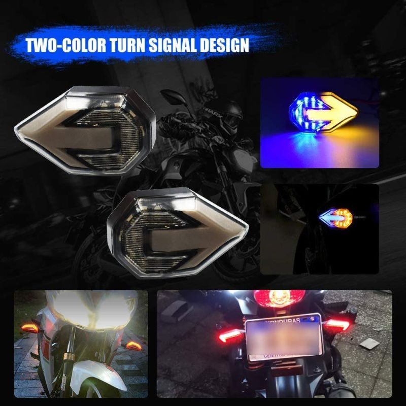 Turn Signal Light Flowing DRL Flowing Water2PCS Universal DC 12V LEDs Flexible IP68 Motorcycle Indicator Lights