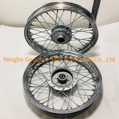 Cg125/Gn125 Front or Rear 2.15X16/17/18 Spokes Motorcycle Wheel Rims with Brake Sprocket Hub