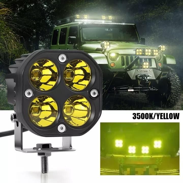 Astront 2 PCS 3 Inch 40W Yellow LED Work Light Bar Spot Driving Fog Light off-Road ATV Light