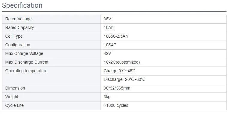 3 Years Warranty Hailong E-Bike Battery 36V 9ah 10ah Rechargeable Electronic Bicycle Battery Over 1000 Cycle with CE /Un38.3/ MSDS Certification