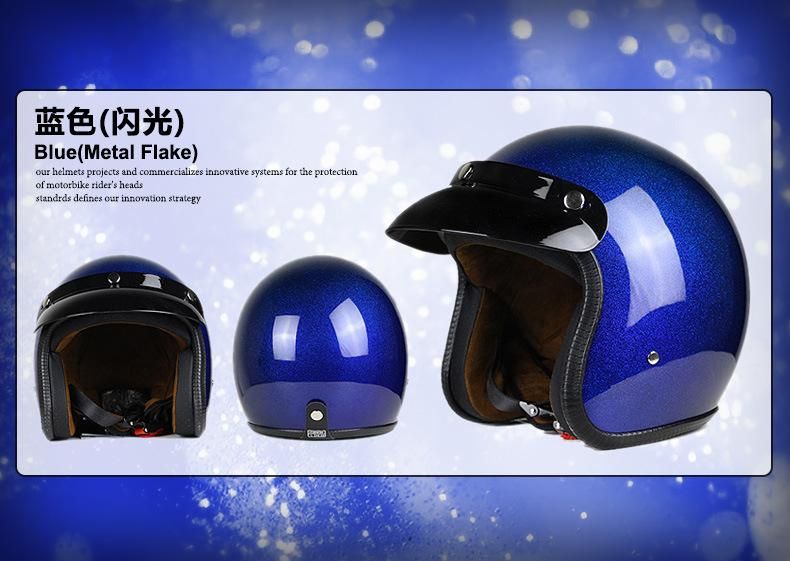 Metal Flake Open Face Helmet for Motorcycle/Bicycle with DOT, Ce Approved.