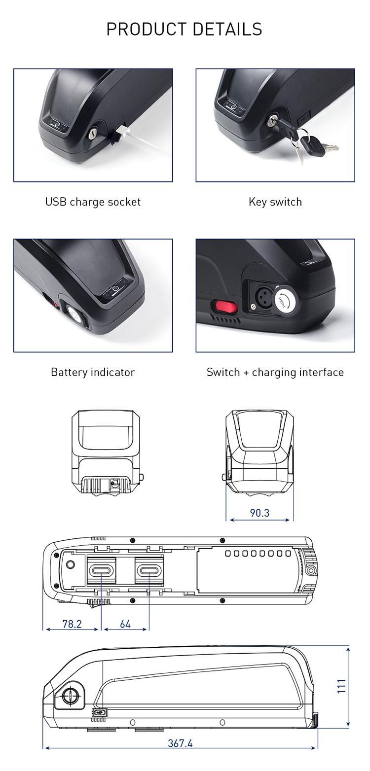 52V 10ah Rechargeable Electric Vehicle Lithium Ion Battery Pack