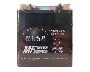 12n7l-BS Battery Motorcycle Parts Motorcycle Battery 6-FM7l-BS